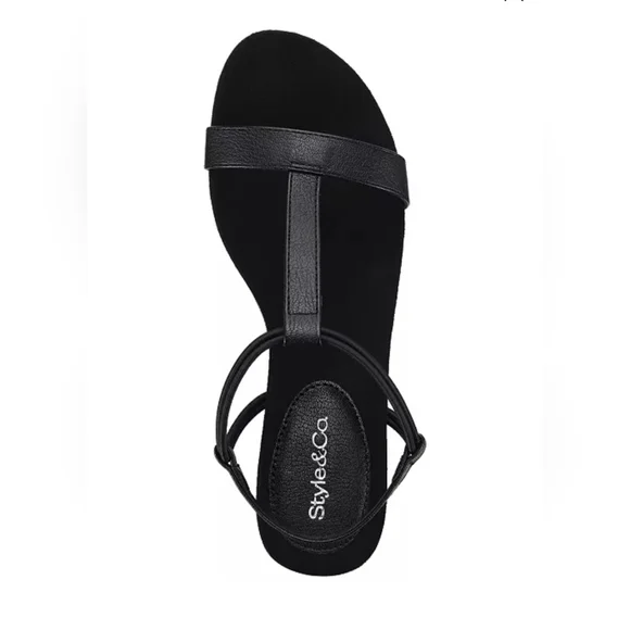 EUC black wedge sandals 9W - Picture 3 of 16